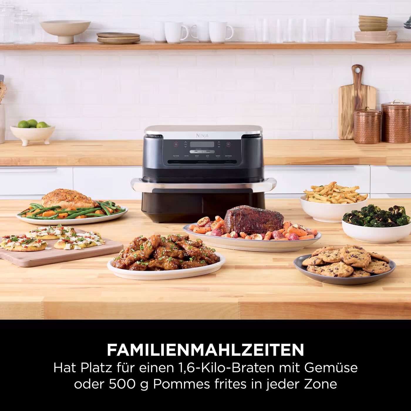 Ninja FlexDrawer Heißluftfritteuse 6,6 L