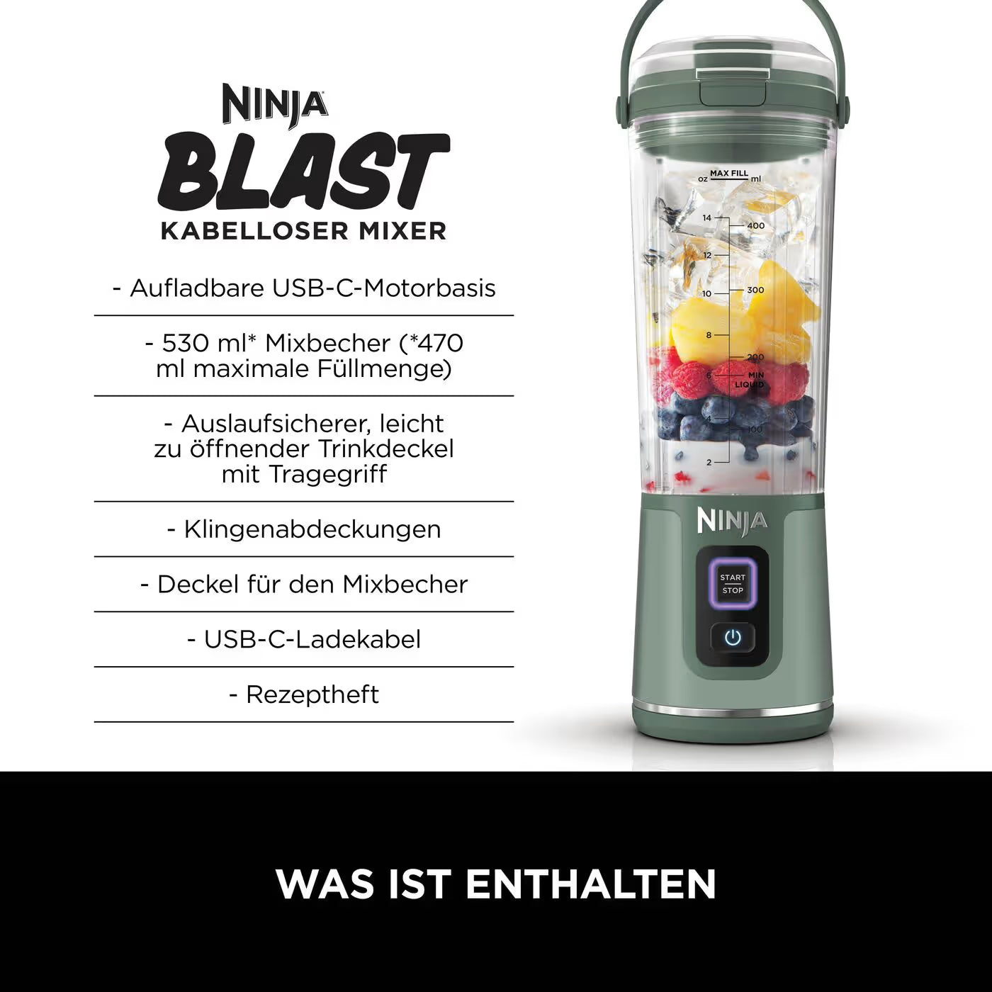 Ninja Blast Kabelloser Mixer