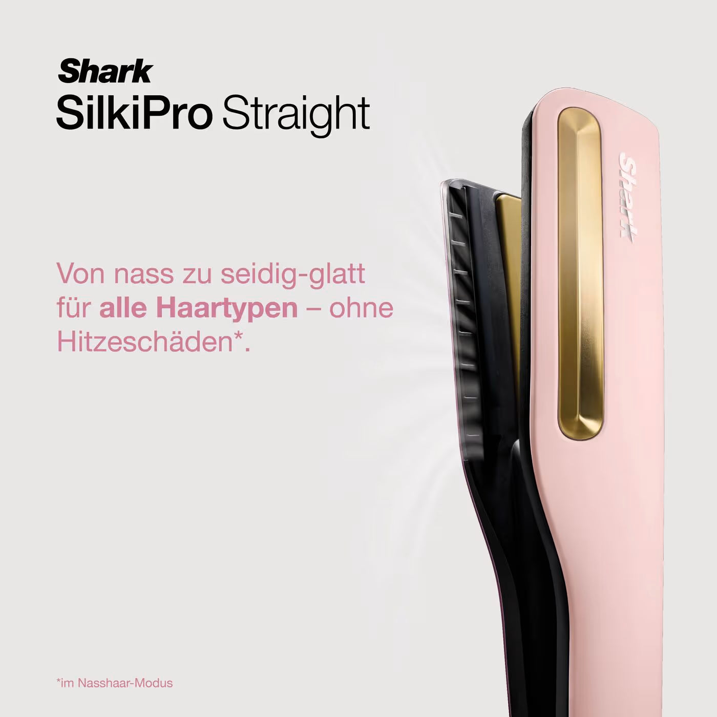 Shark SilkiPro Straight Glätteisen und Haartrockner - Rosa