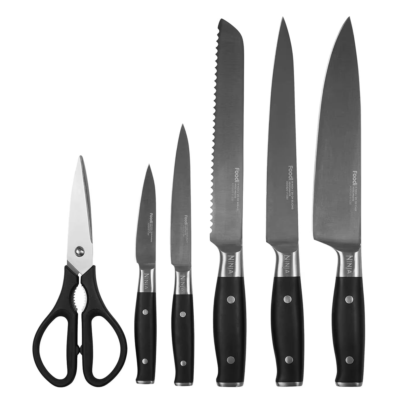 Ninja Foodi StaySharp-Messerblock mit integriertem Schärfer – 6-teiliges Set