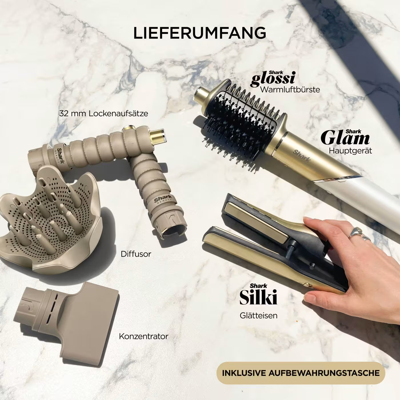 Shark Glam Multistyler für glatte Haare, Wellen und Locken