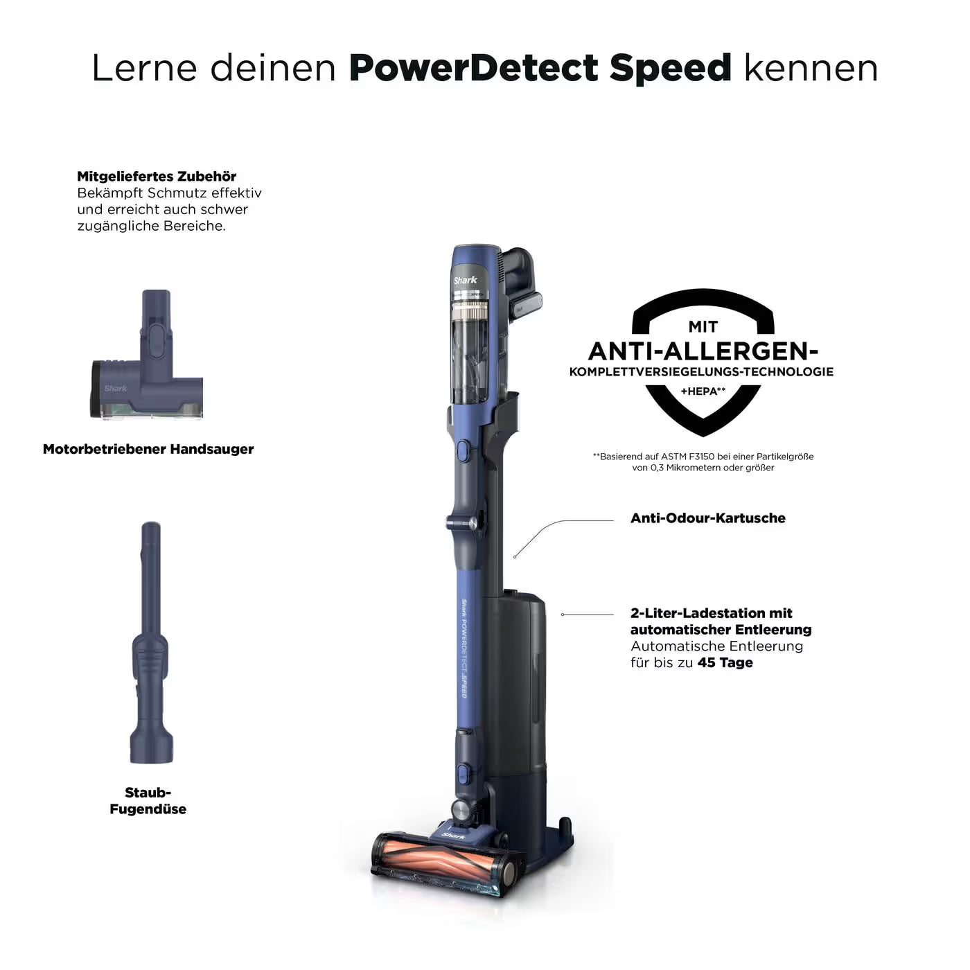 Shark PowerDetect Speed Pet Pro Clean & Empty Akku-Staubsauger