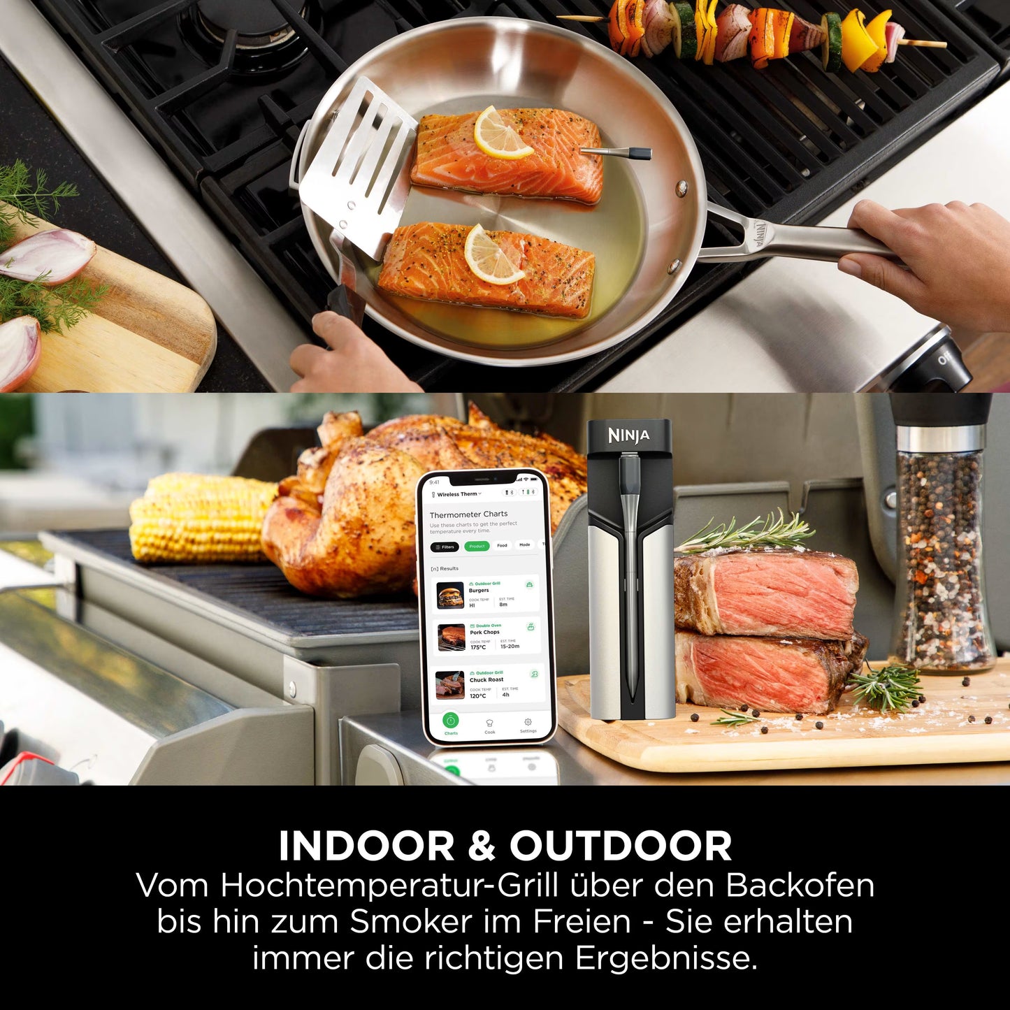 Ninja ProChef Thermometer drinnen & draußen