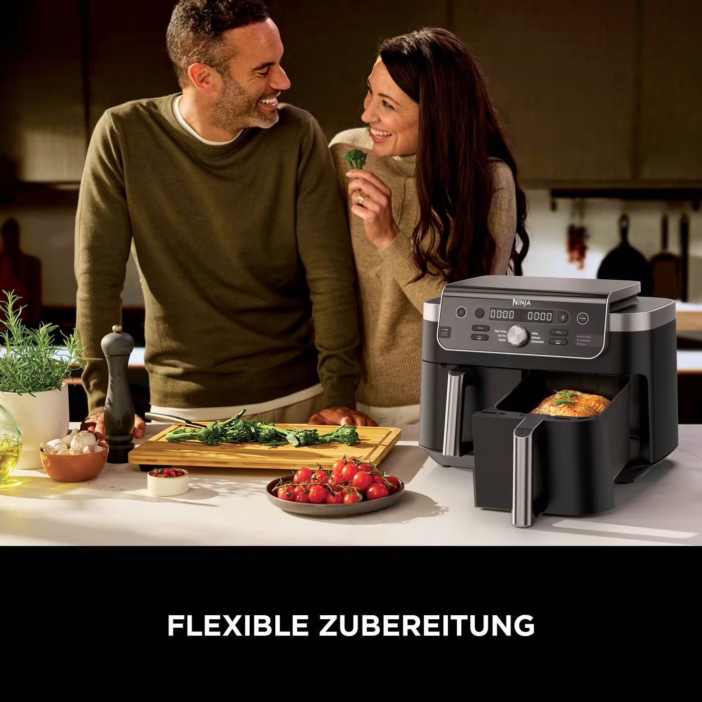 Ninja DualZone XL-Heißluftfritteuse mit 9,5 l Fassungsvermögen und 2 Schubladen