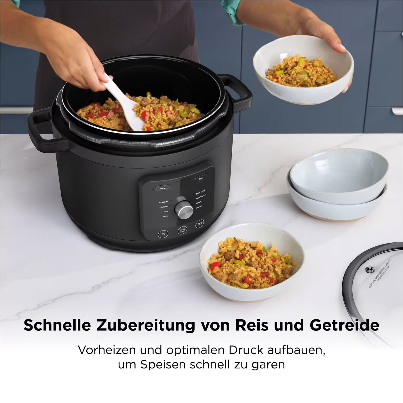 Ninja HyperHeat 9-in-1 Schnellkochtopf und Reiskocher mit 6 Liter Fassungsvermögen