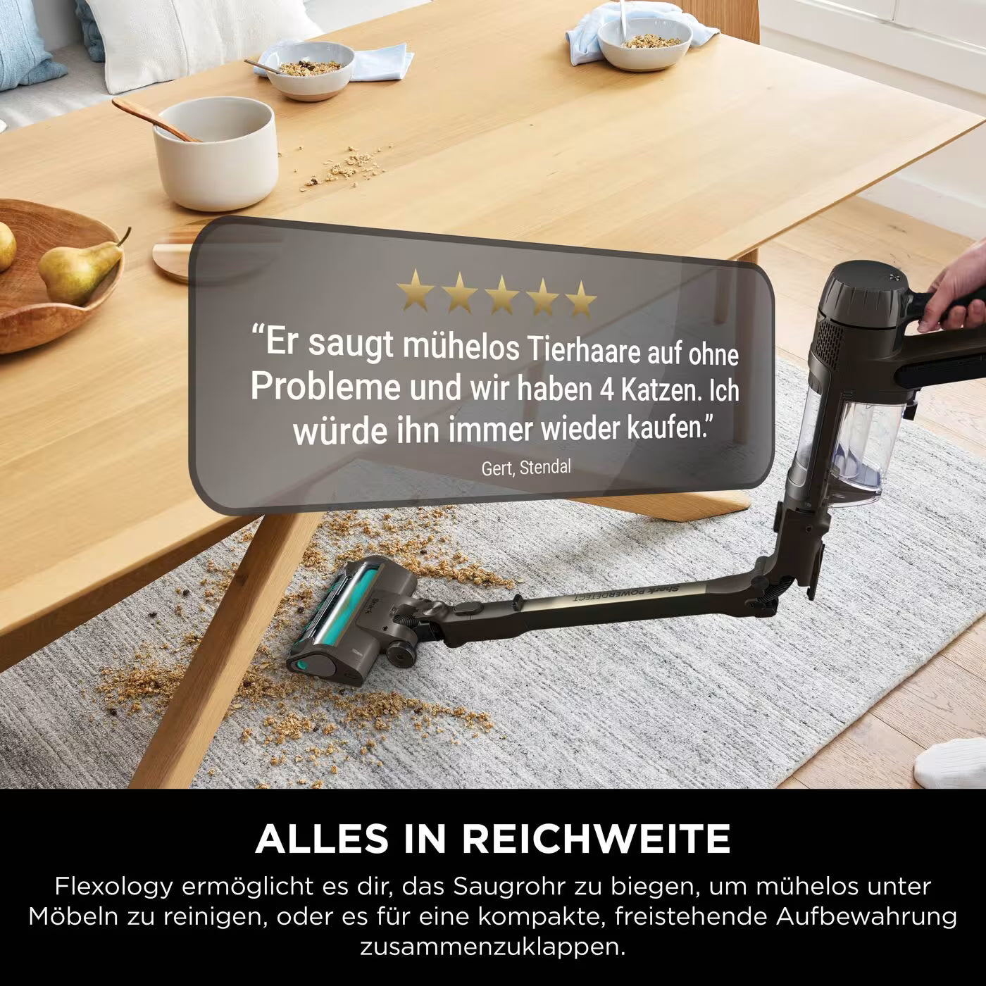 Shark PowerDetect Clean & Empty Akku-Staubsauger für Tierhaare
