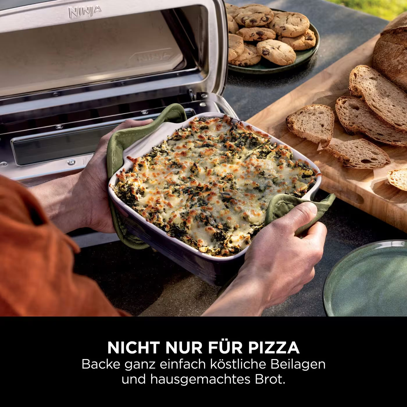 Ninja Artisan Outdoor-Elektro-Pizzaofen und Heißluftfritteuse