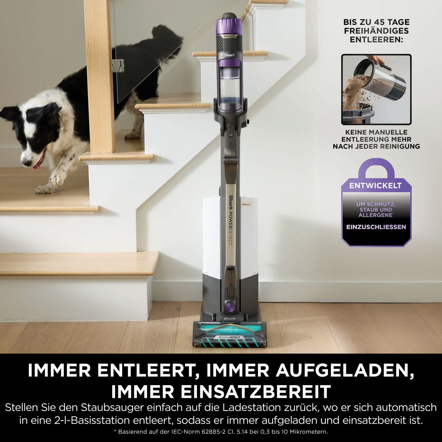Shark PowerDetect Clean & Empty Akku-Staubsauger für Tierhaare