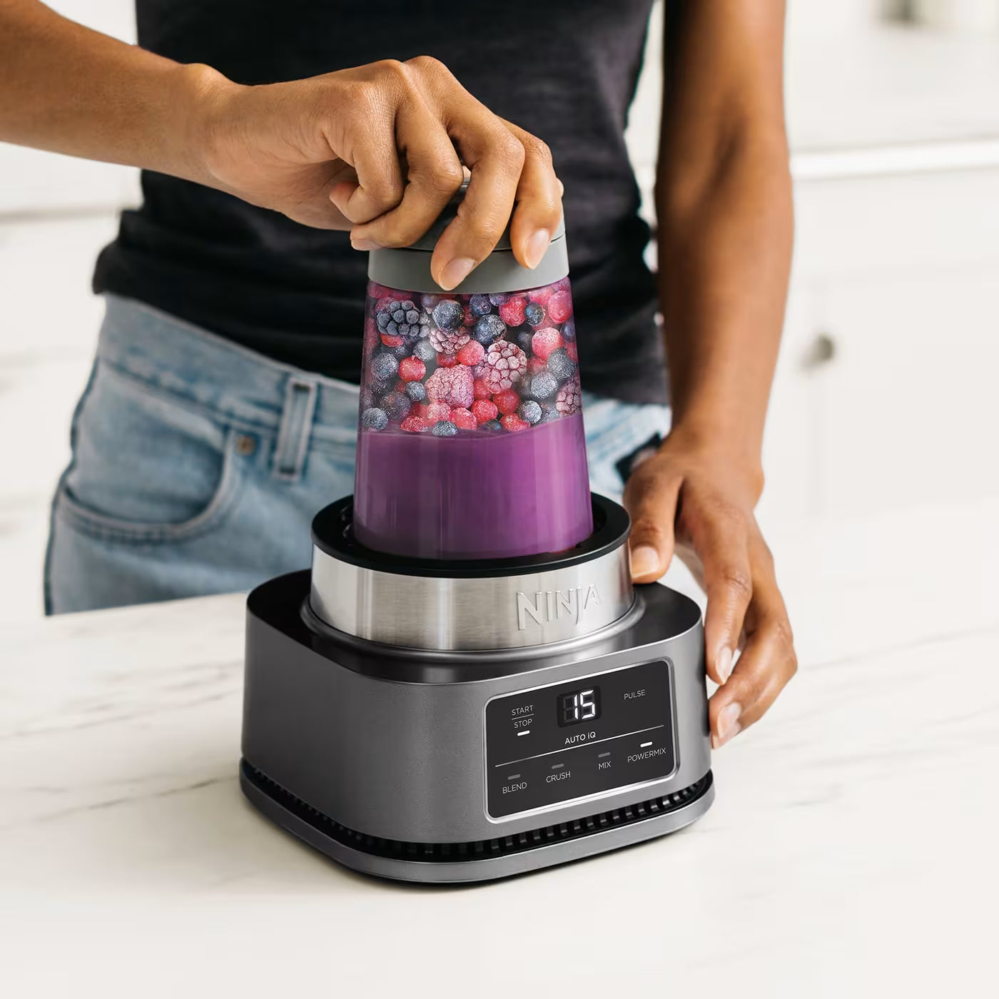 Ninja Foodi 2-in-1 Power Nutri Mixer mit Smart Torque & Auto-iQ 1100W