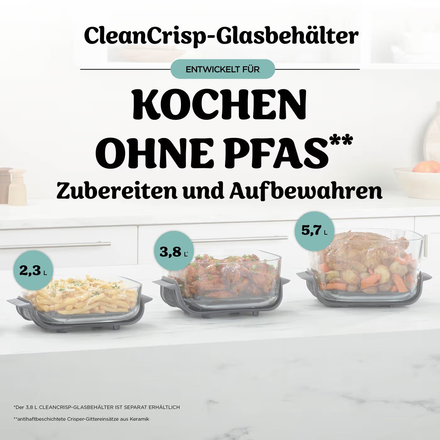 Ninja CRISPi PRO 7-in-1 Glas-Air-Fryer - Family Set