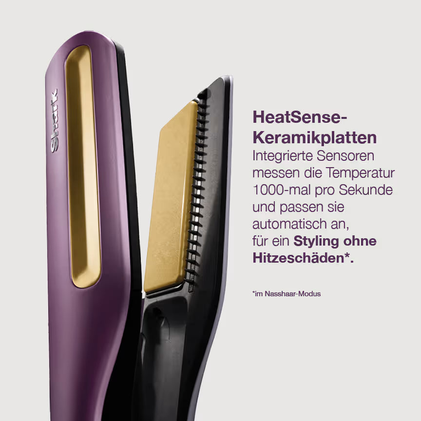 Shark SilkiPro Straight Glätteisen und Haartrockner - Lila