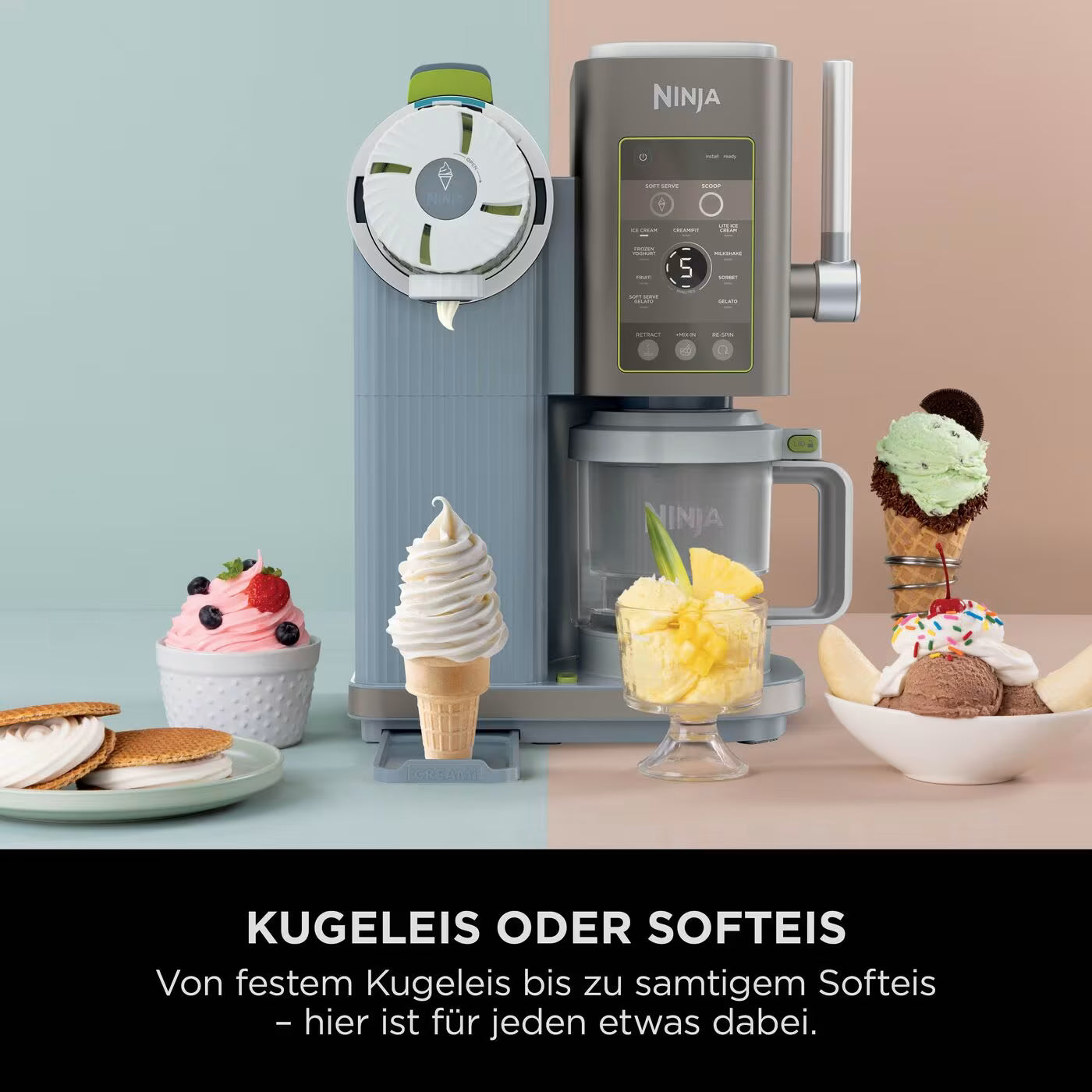 Ninja Creami Scoop & Swirl 13-in-1 Softeis & Eismaschine