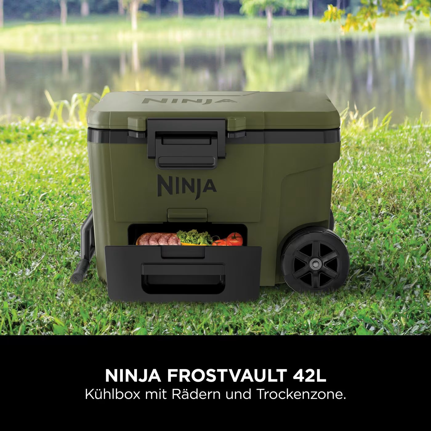 Ninja FrostVault 42L Kühlbox mit Rädern und Trockenzone