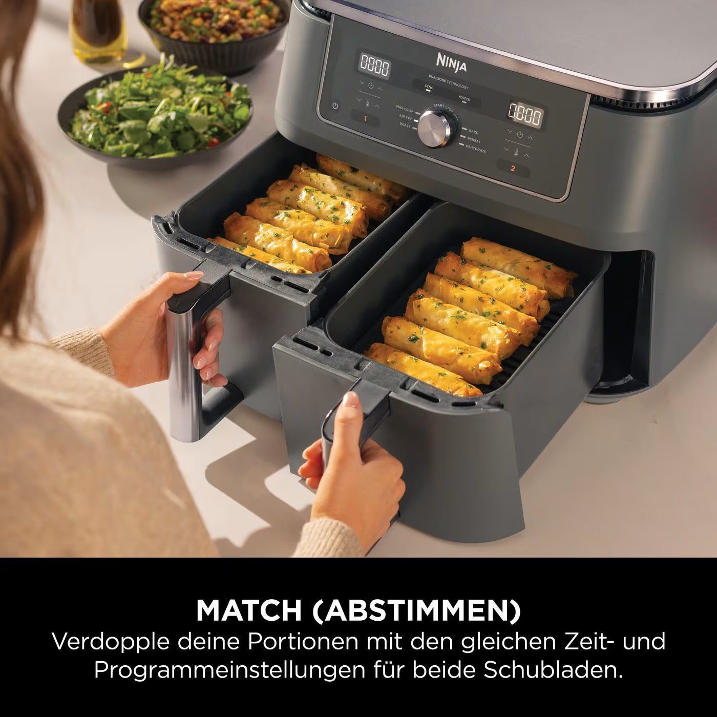 Ninja MAX 6-in-1 Dual Zone Heißluftfritteuse 9,5 L