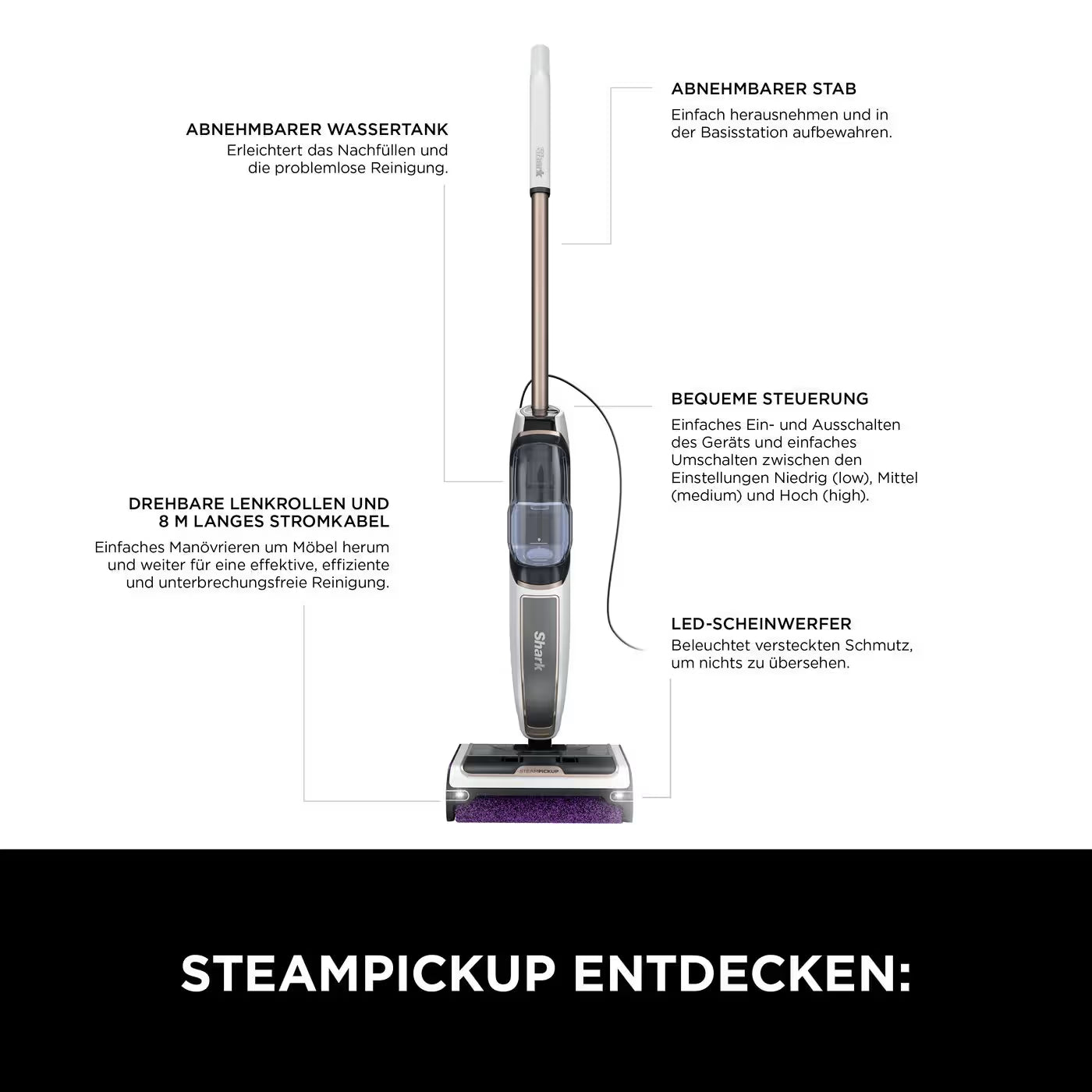 Shark SteamPickUp Hartbodenreiniger