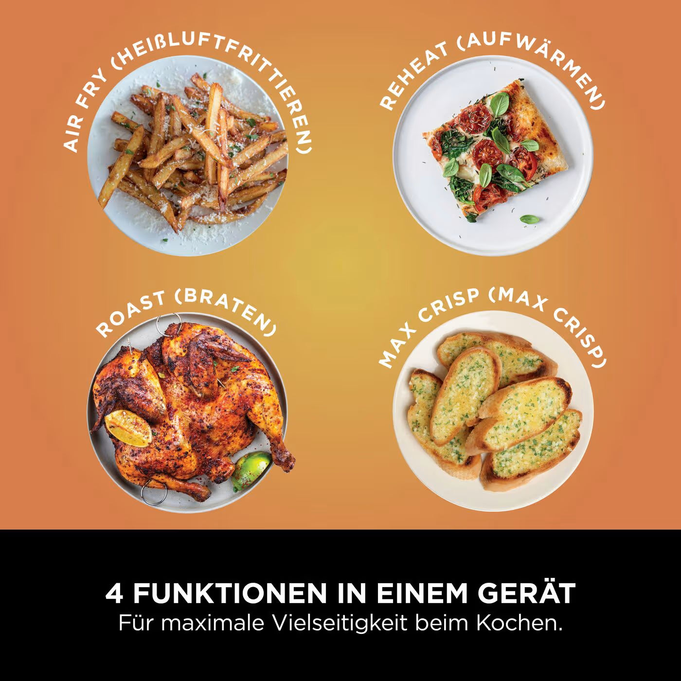 Ninja Foodi 4-in-1 Dual Zone Heißluftfritteuse 7,6 L