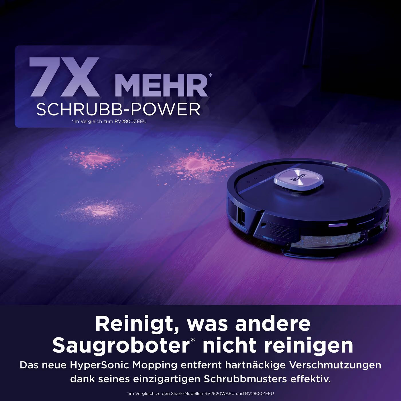 Shark PowerDetect UV Reveal 2-in-1 Saug- und Wischroboter – Schwarz