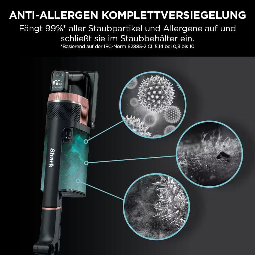 Shark Stratos Akku-Staubsauger mit selbstreinigender Bürstenrolle, Clean Sense iQ und Flexology