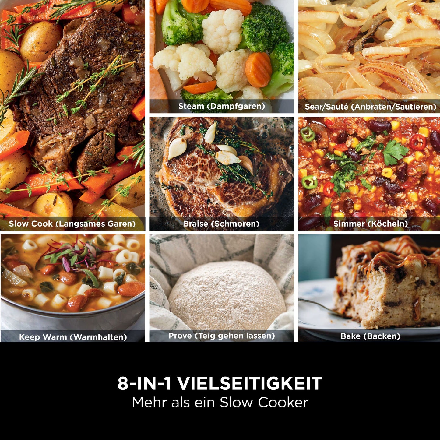 Ninja Foodi 8-in-1 PossibleCooker Digitaler Slow Cooker und Multikocher