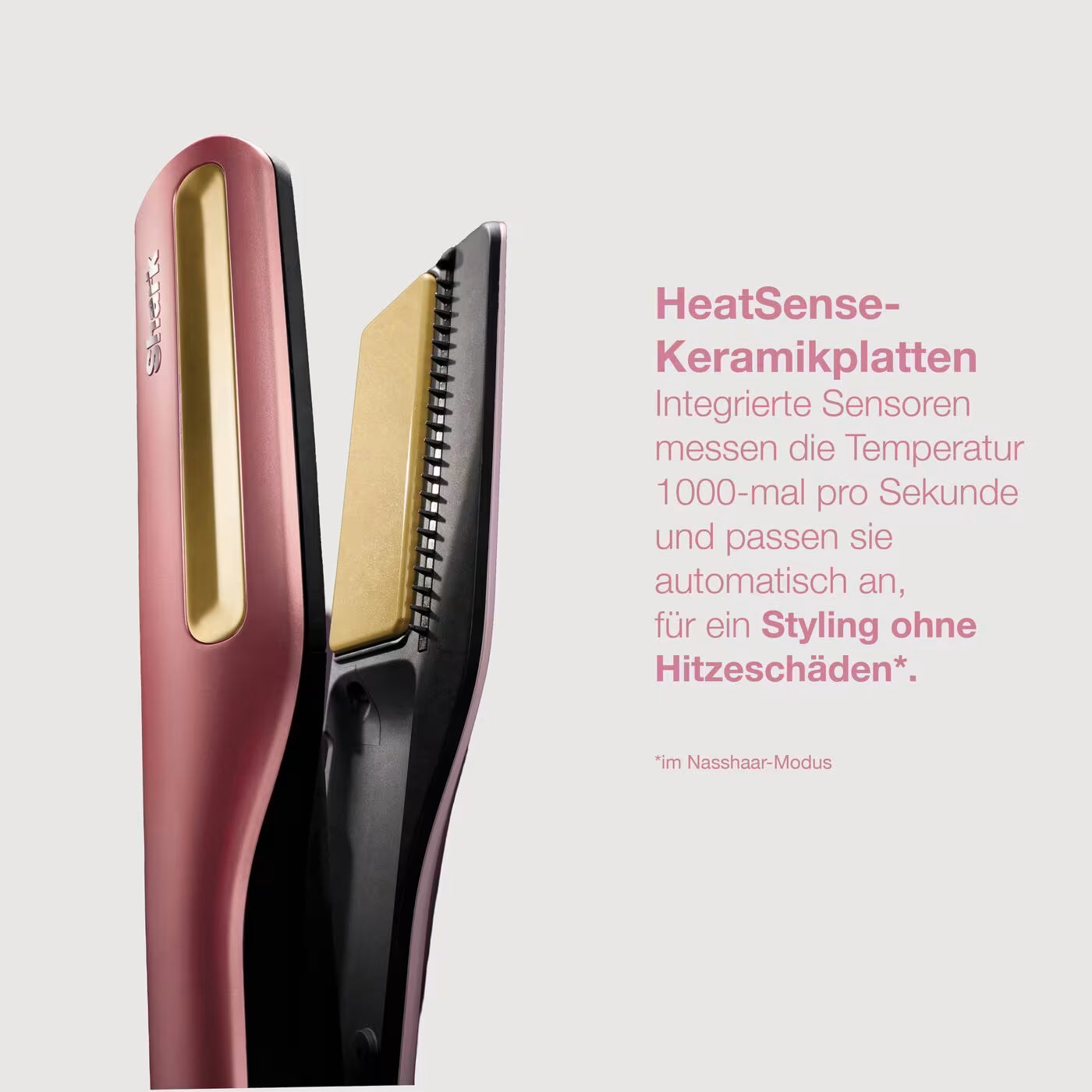 Shark SilkiPro Straight Glätteisen und Haartrockner - Rosa