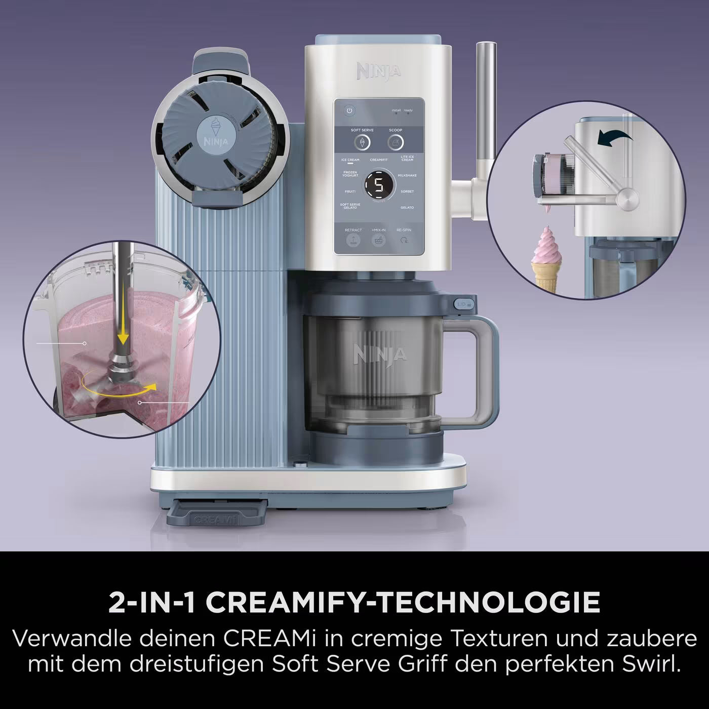 Ninja CREAMi Scoop & Swirl 13-in-1 Softeis- und Eismaschine