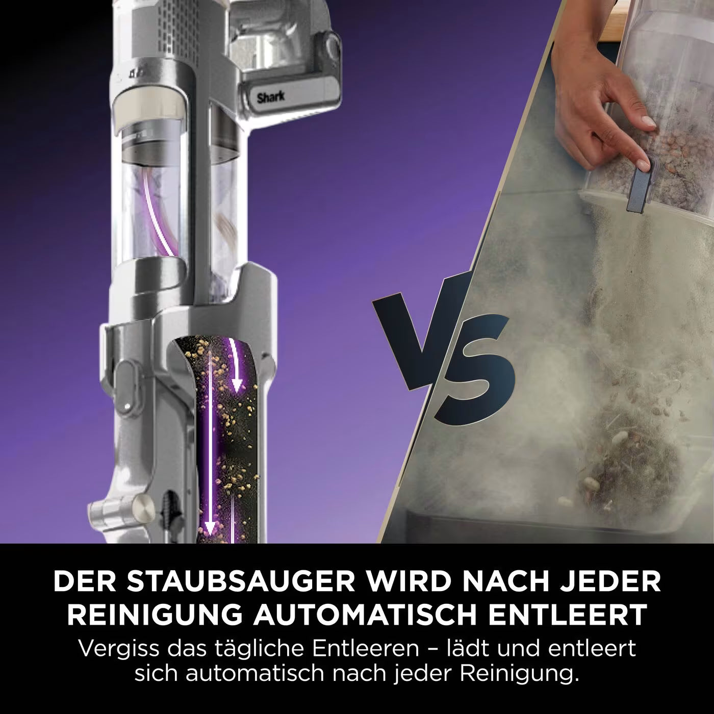 Shark PowerDetect Clean & Empty Akku-Staubsauger für Tierhaare mit Selbstentleerungssystem
