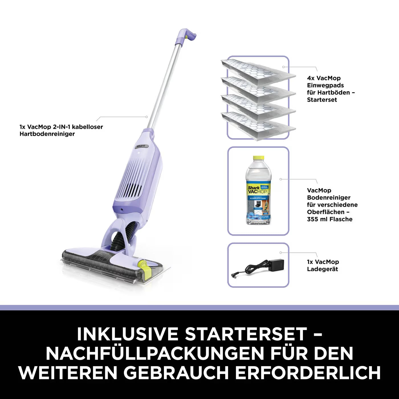 Shark VacMop 2-in-1 kabelloser Staubsauger und Sprühmopp PL