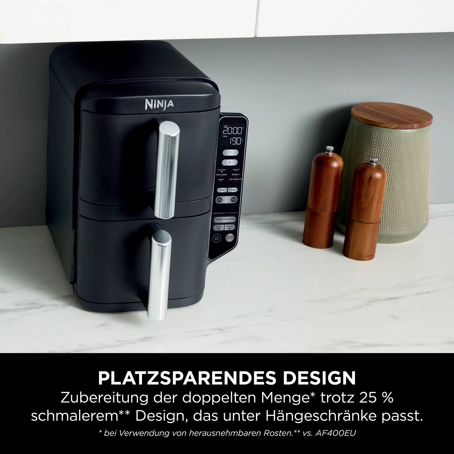 Ninja Double Stack 2-Ebenen Heißluftfritteuse 7,6 L