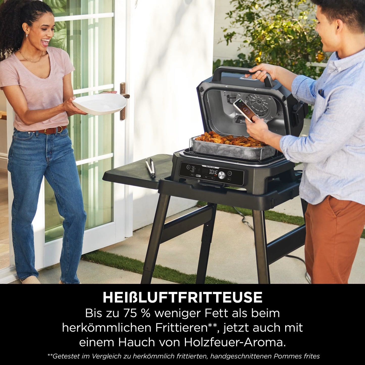 Ninja Woodfire Pro Connect XL Elektrischer Outdoor Grill & Smoker