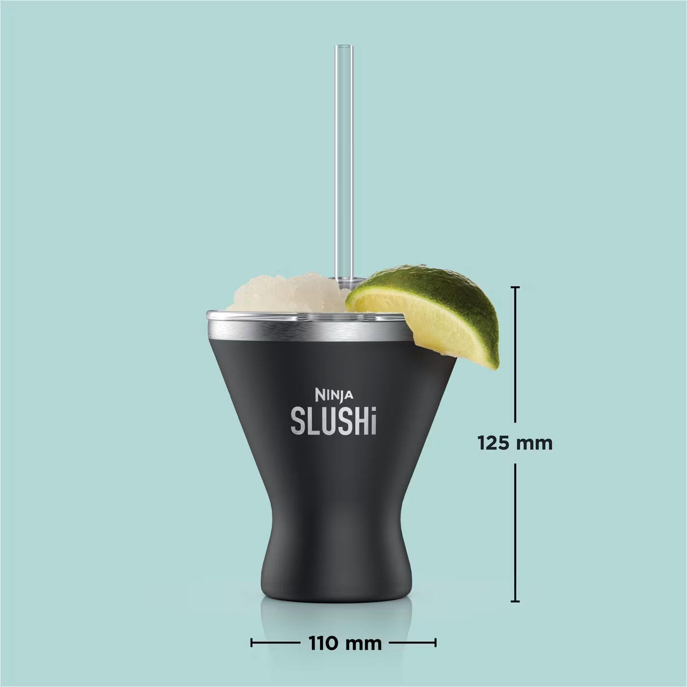 Ninja SLUSHi isolierter Cocktailbecher mit Deckel 2er-Set – Schwarz XSKMRG2BKEUK