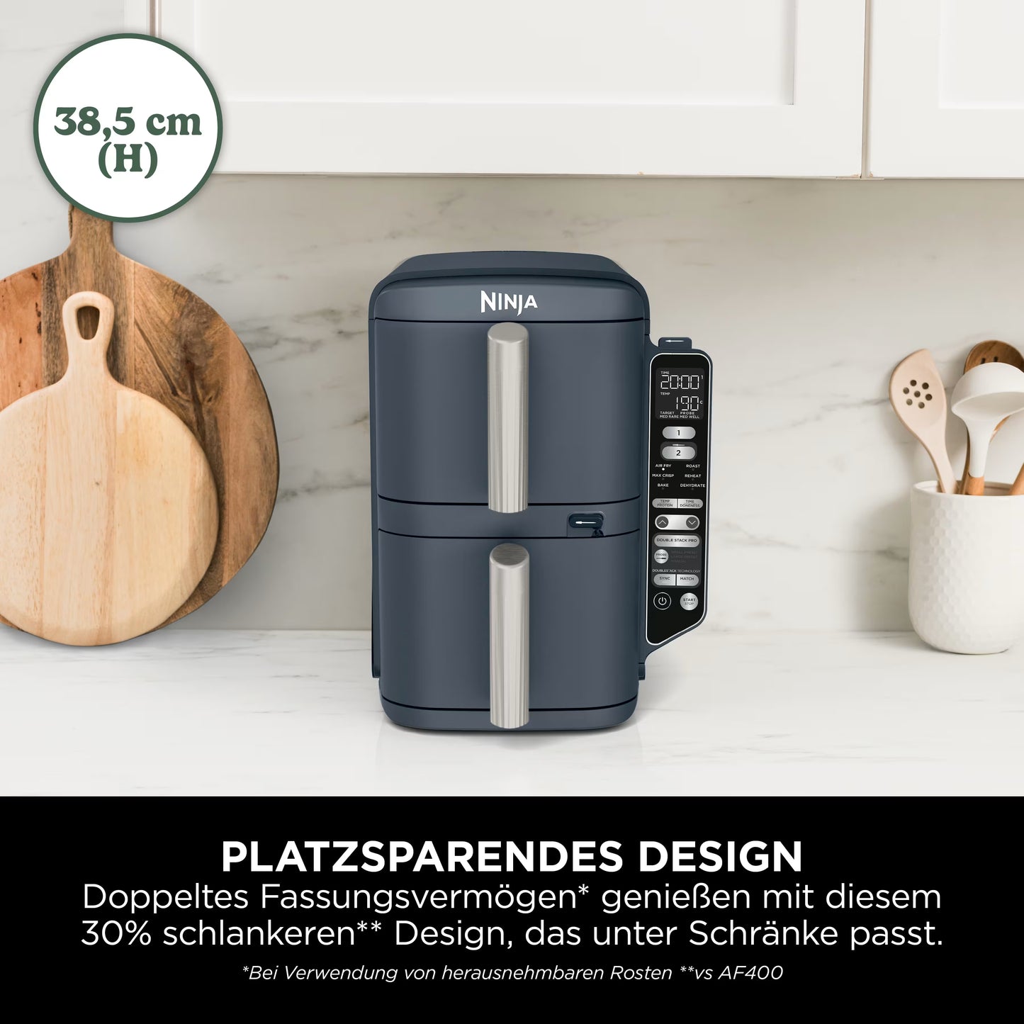 Ninja Double Stack XL 2-Ebenen Heißluftfritteuse 9,5 L