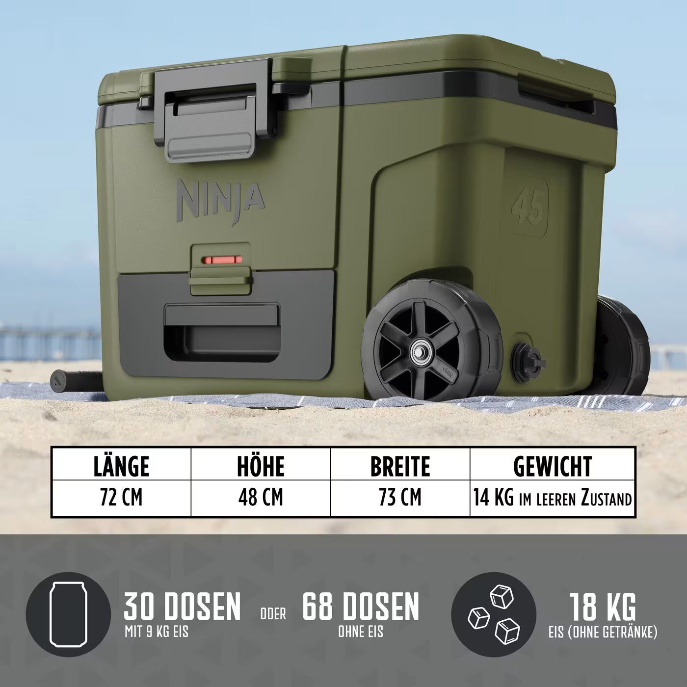 Ninja Kühlbox & Trinkflaschen Set