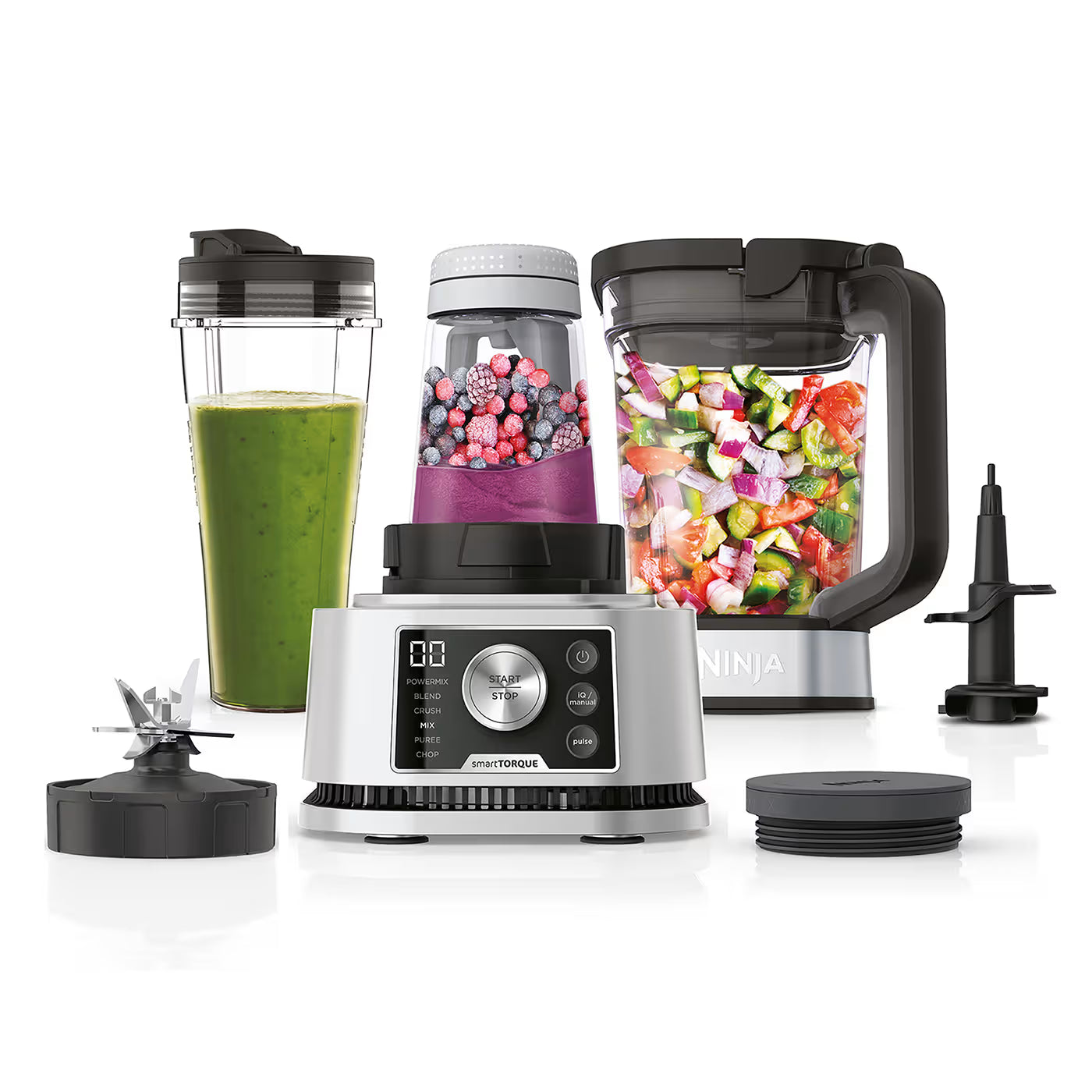 Ninja Foodi 3-in-1 Power Nutri Mixer mit Smart Torque & Auto-iQ 1200 W