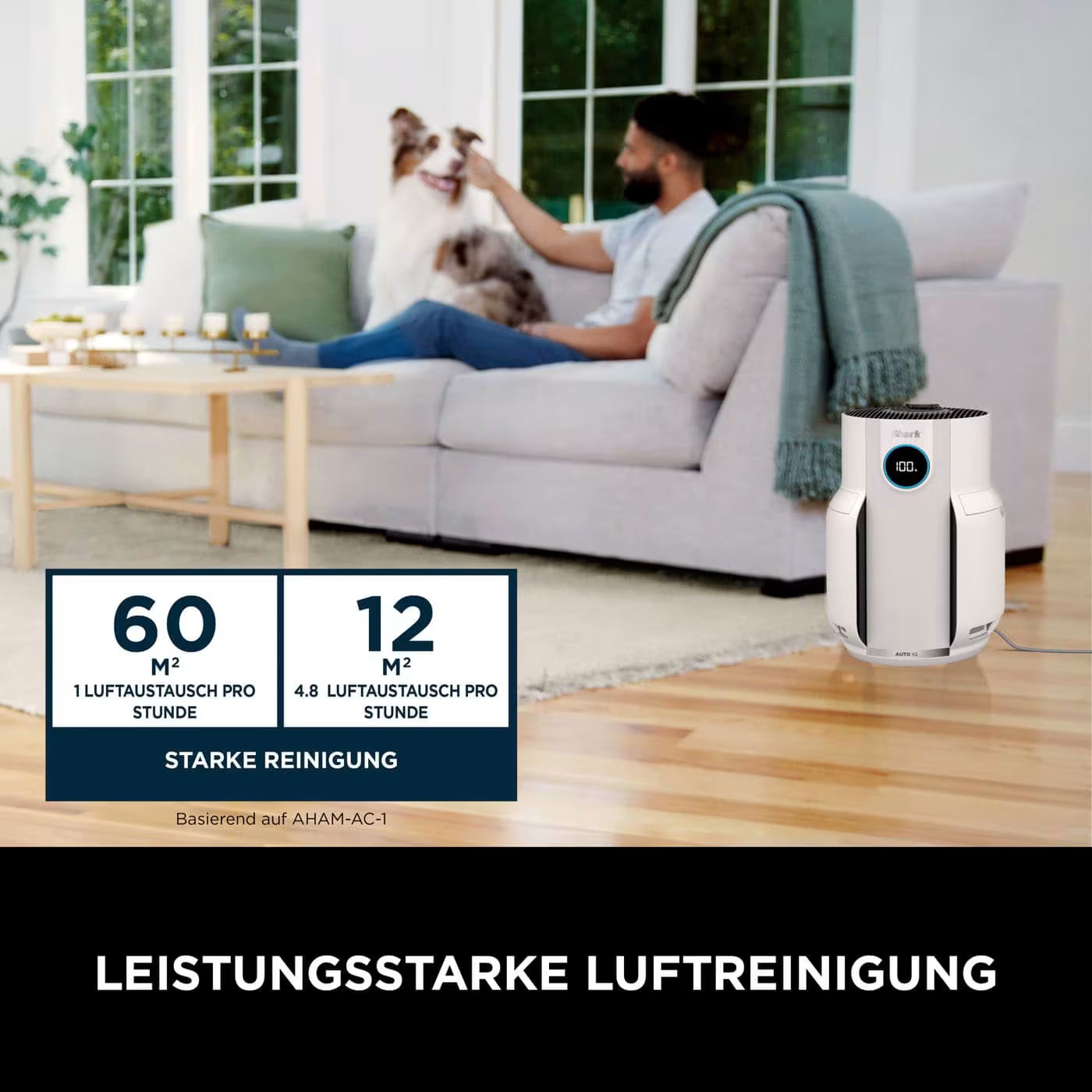 Shark NeverChange bis zu 5 Jahre Luftreiniger mit Anti-Odour-Technologie