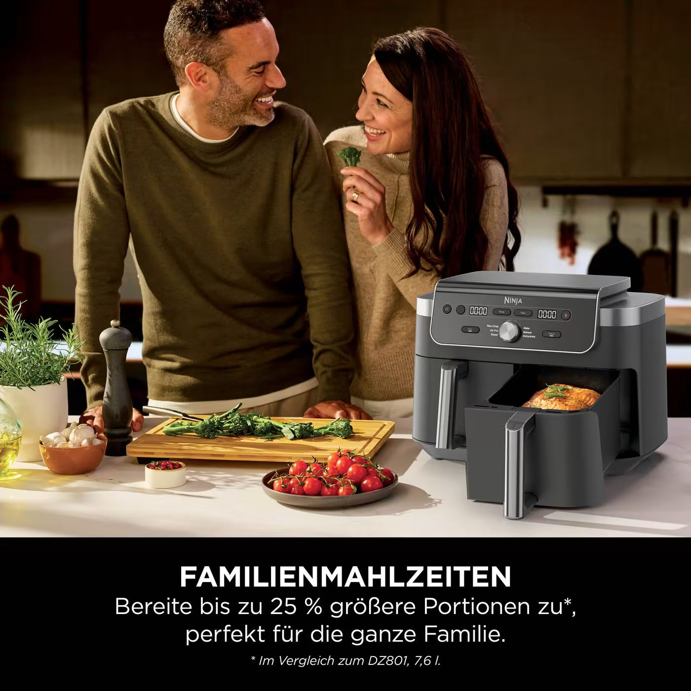 Ninja DualZone XL-Heißluftfritteuse mit 9,5 l Fassungsvermögen und 2 Schubladen