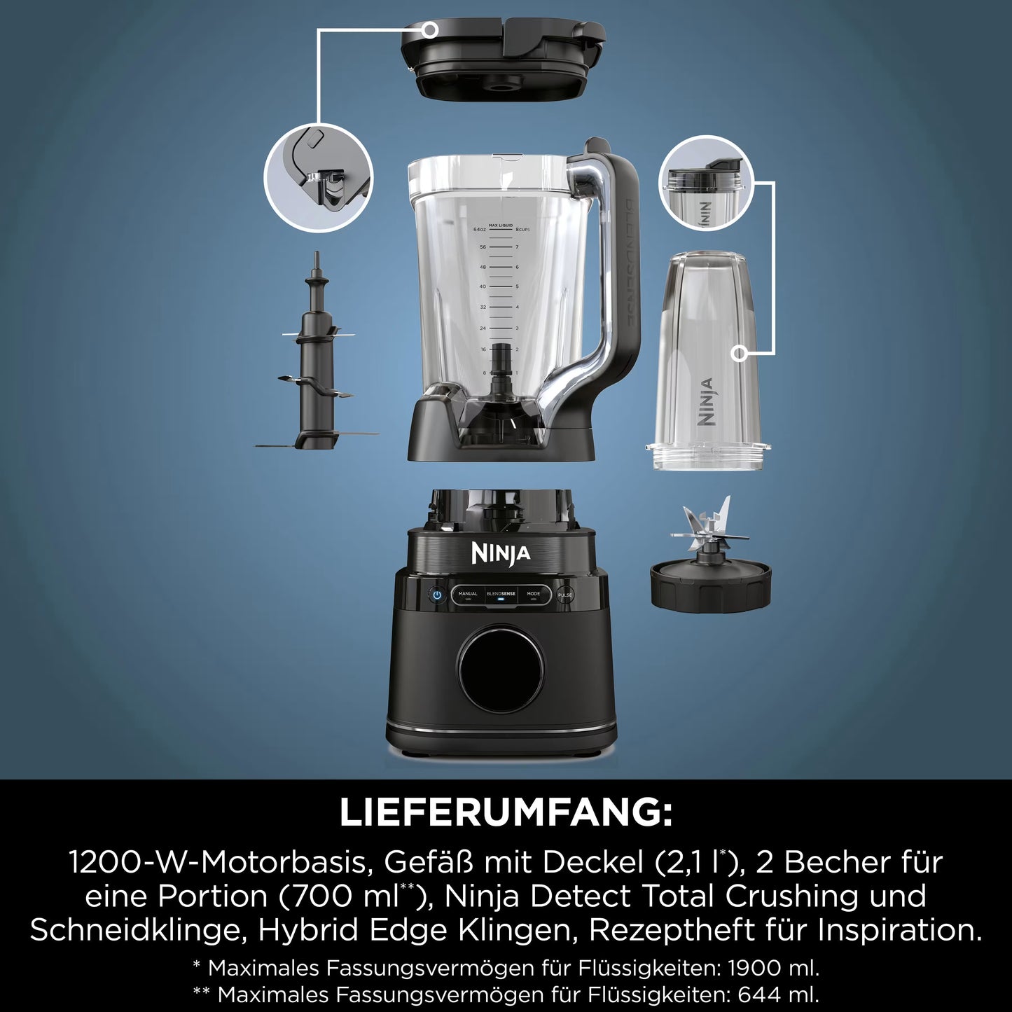 Ninja Detect Power Mixer Pro für Einzelportionen