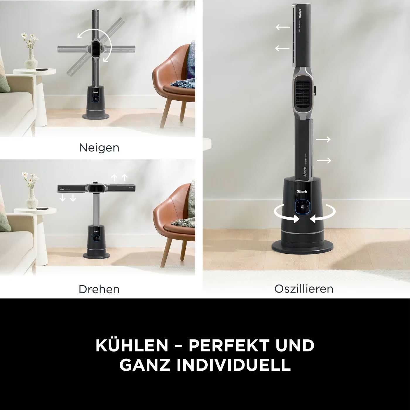 Shark TurboBlade Ventilator - Kühlen + Heizen