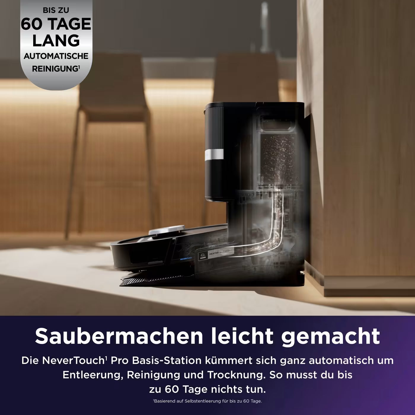 Shark PowerDetect UV Reveal 2-in-1 Saug- und Wischroboter – Schwarz