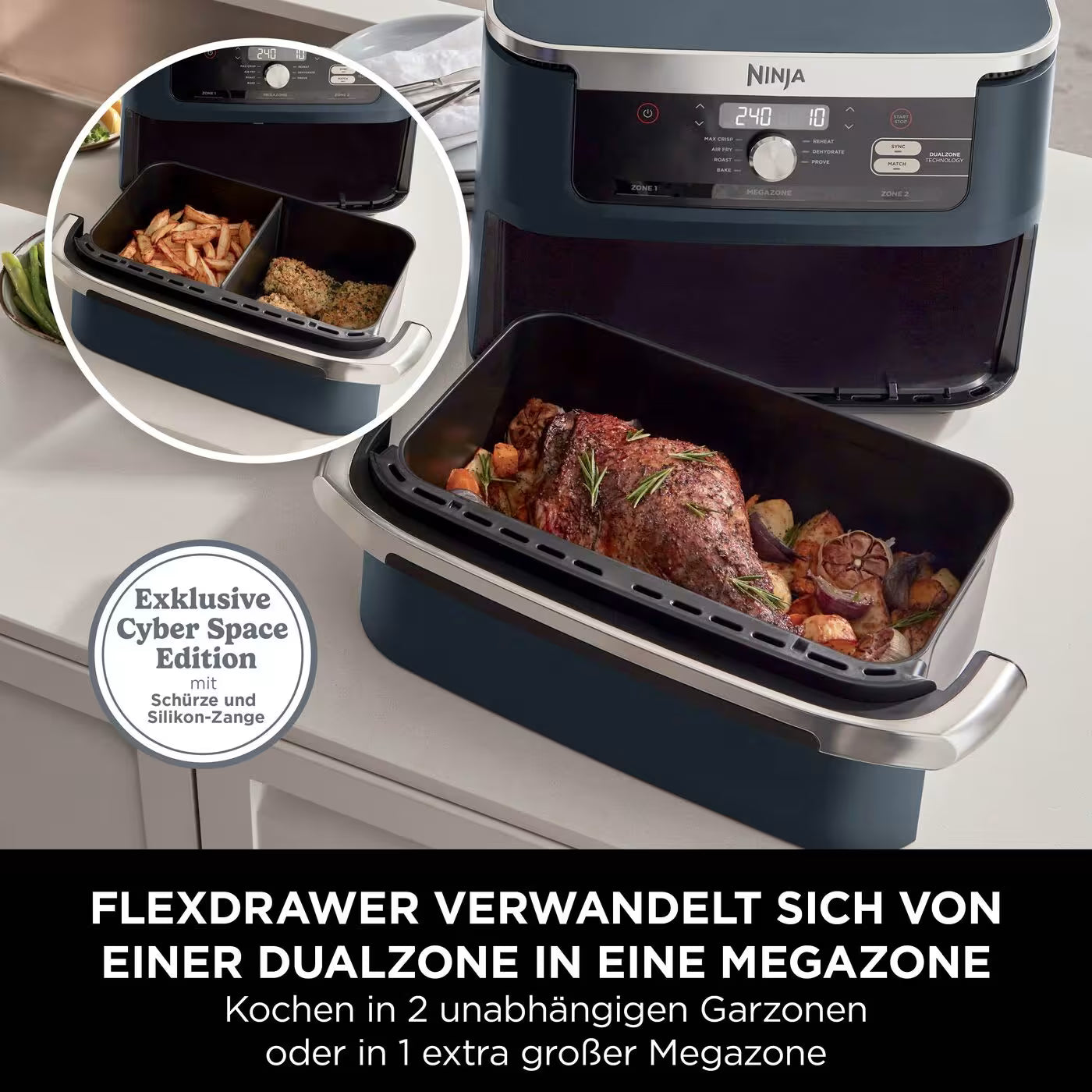 Ninja Foodi FlexDrawer 10,4 L Heißluftfritteuse