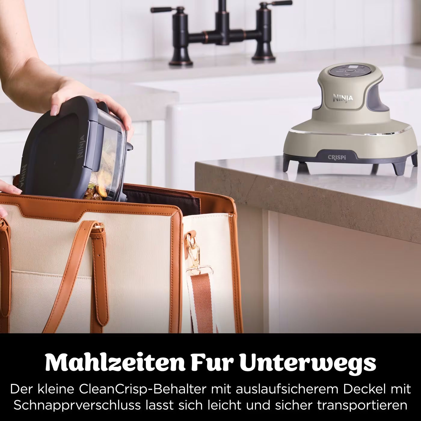 Ninja CRISPi Glas-Heißluftfritteuse - Flex Set - Stone