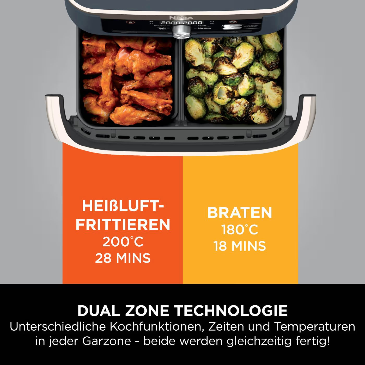 Ninja Foodi FlexDrawer 10,4 L Heißluftfritteuse