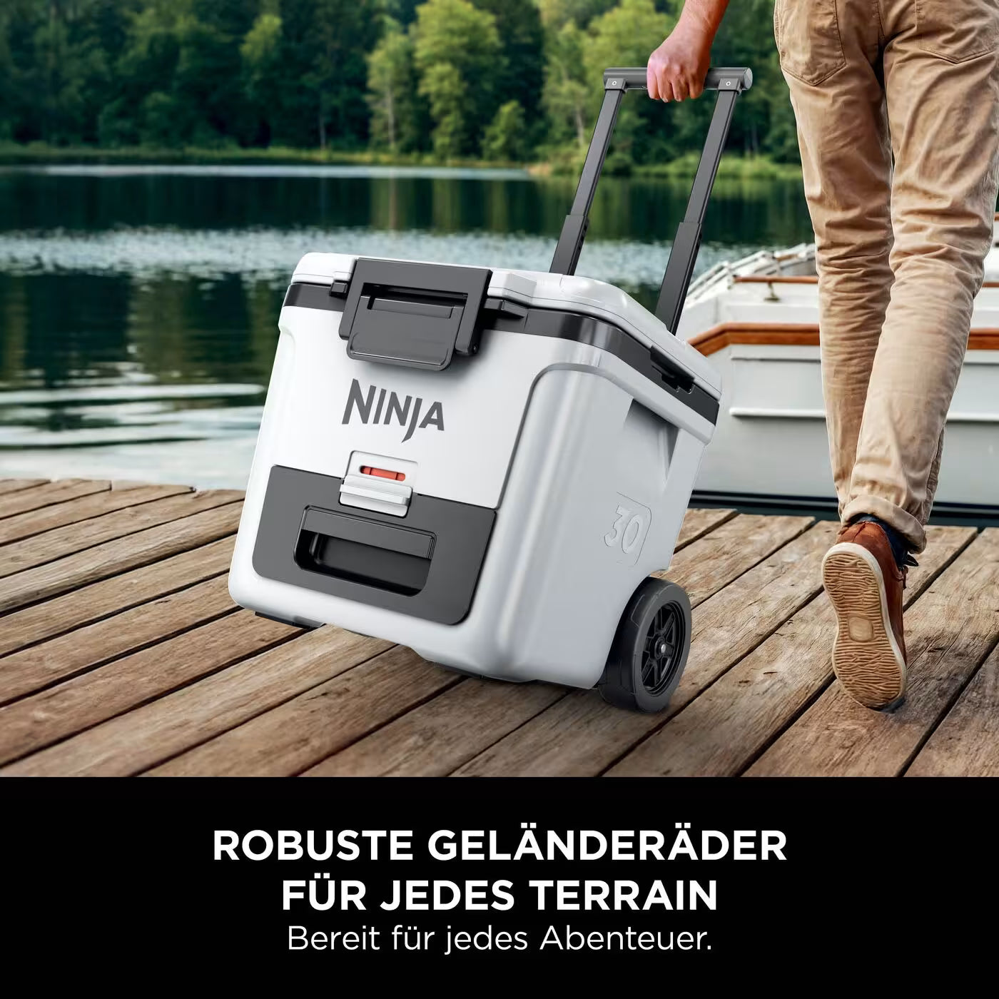 Ninja FrostVault 28L Kühlbox mit Rädern und Trockenzone