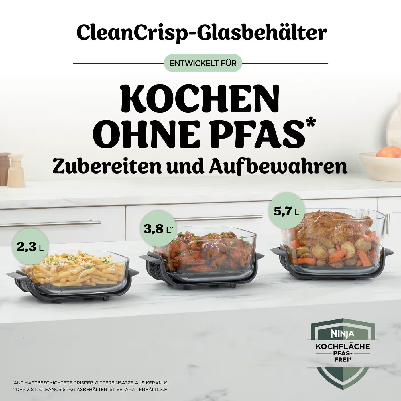 Ninja CRISPi PRO 7-in-1 Glas-Air-Fryer - Family Set