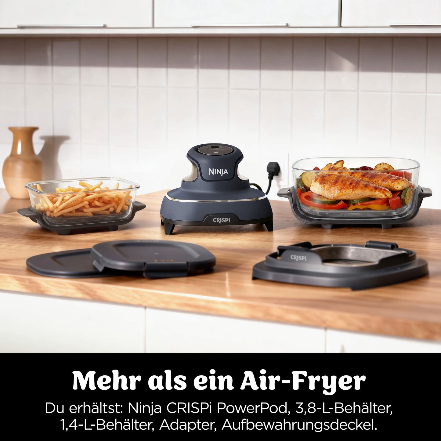 Ninja CRISPi Glas-Heißluftfritteuse - Flex Set