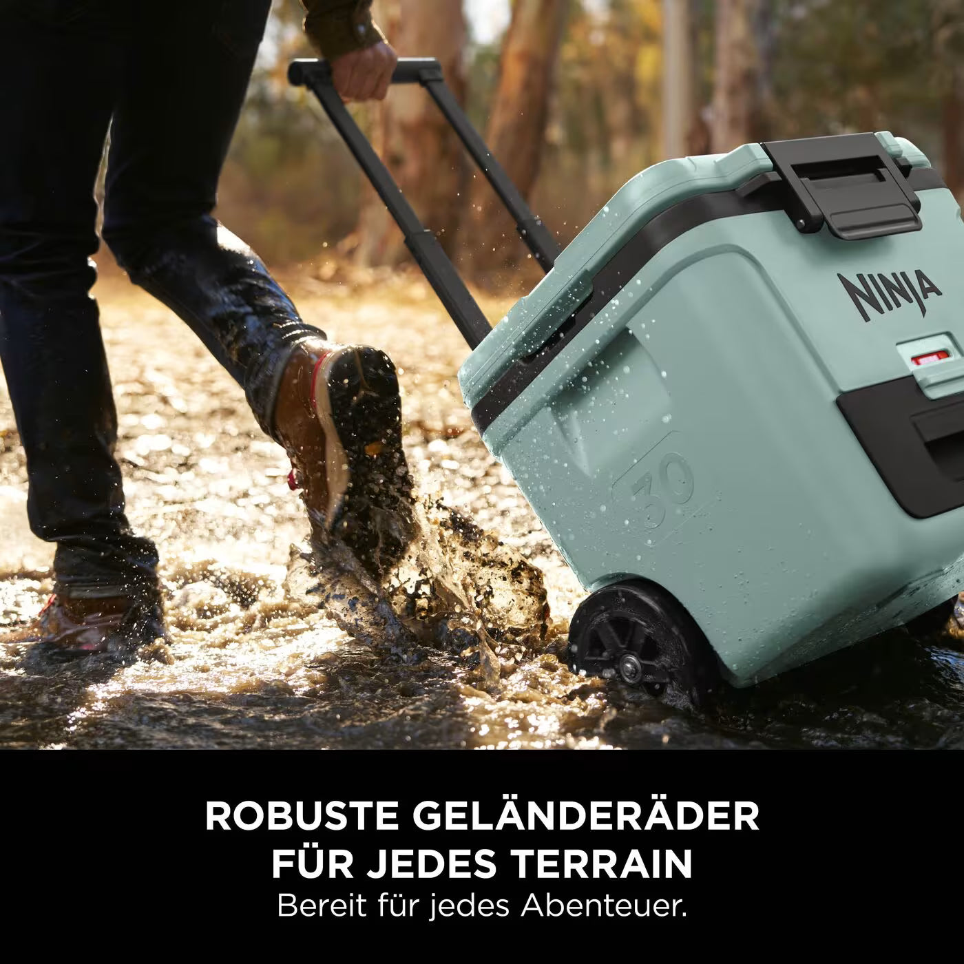 Ninja FrostVault 28L Kühlbox mit Rädern und Trockenzone
