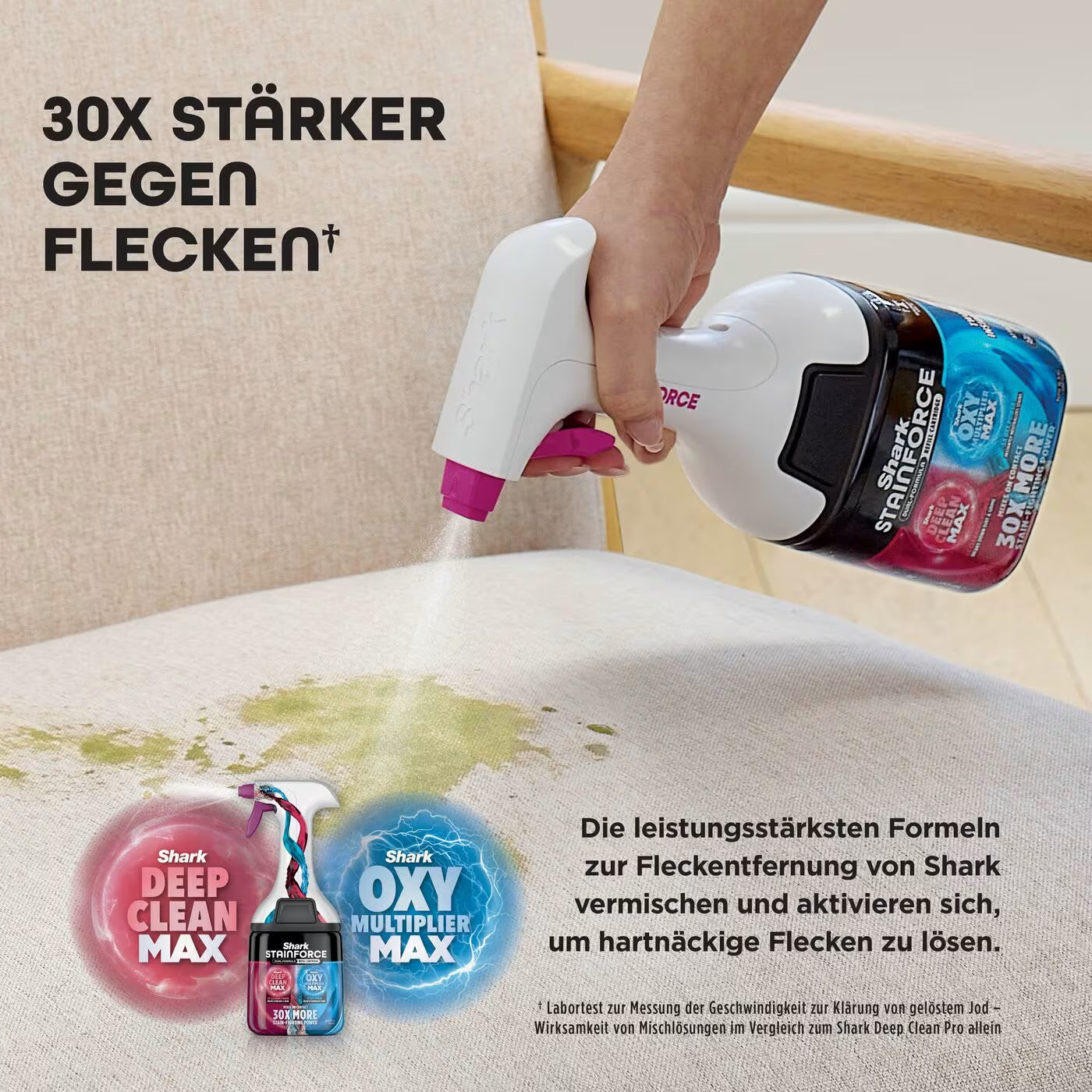 Shark StainForce kabelloser Flecken- und Polsterreiniger HX100EUCP