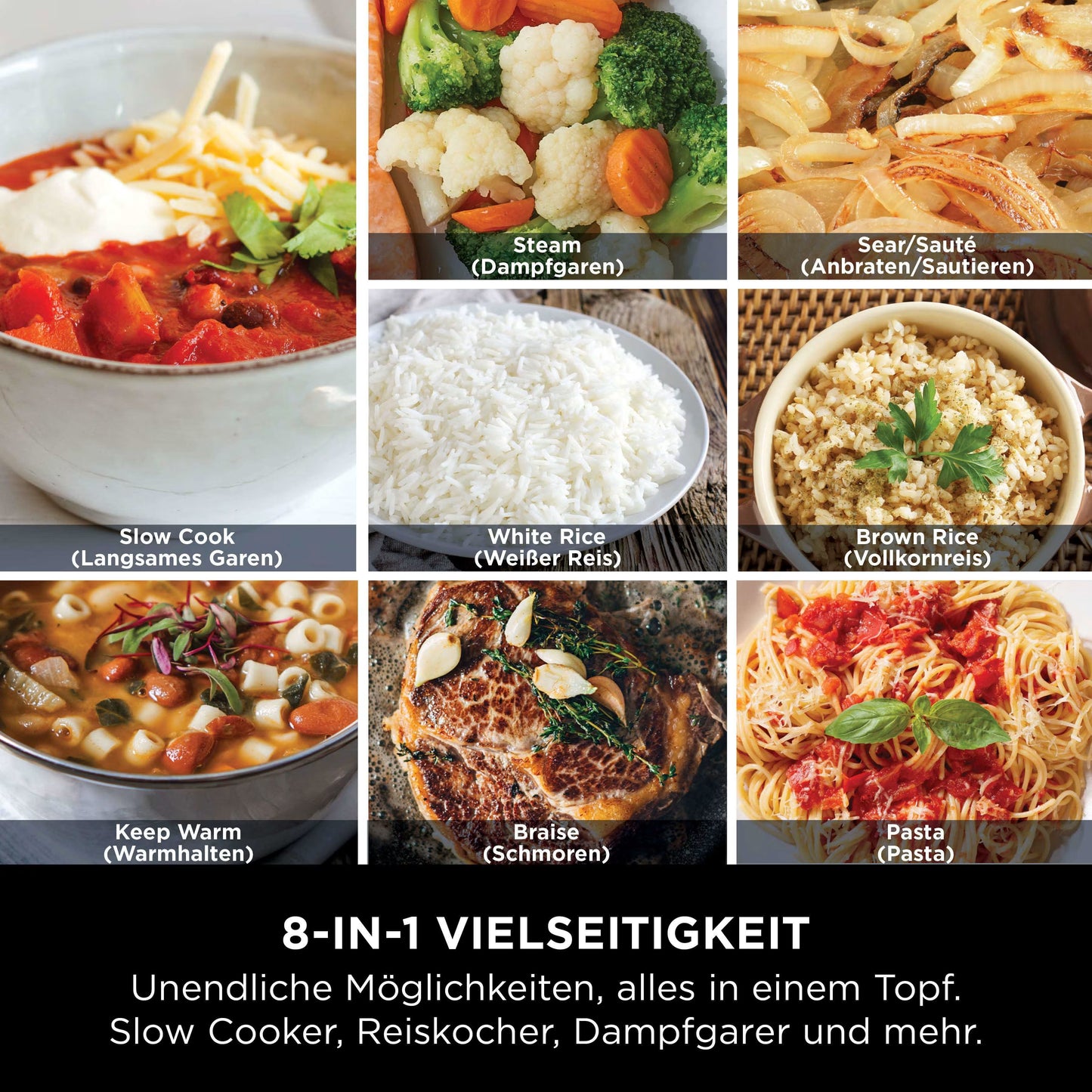 Ninja Foodi PossibleCooker (6 l), 8-in-1 digitaler Reis und Slow Cooker