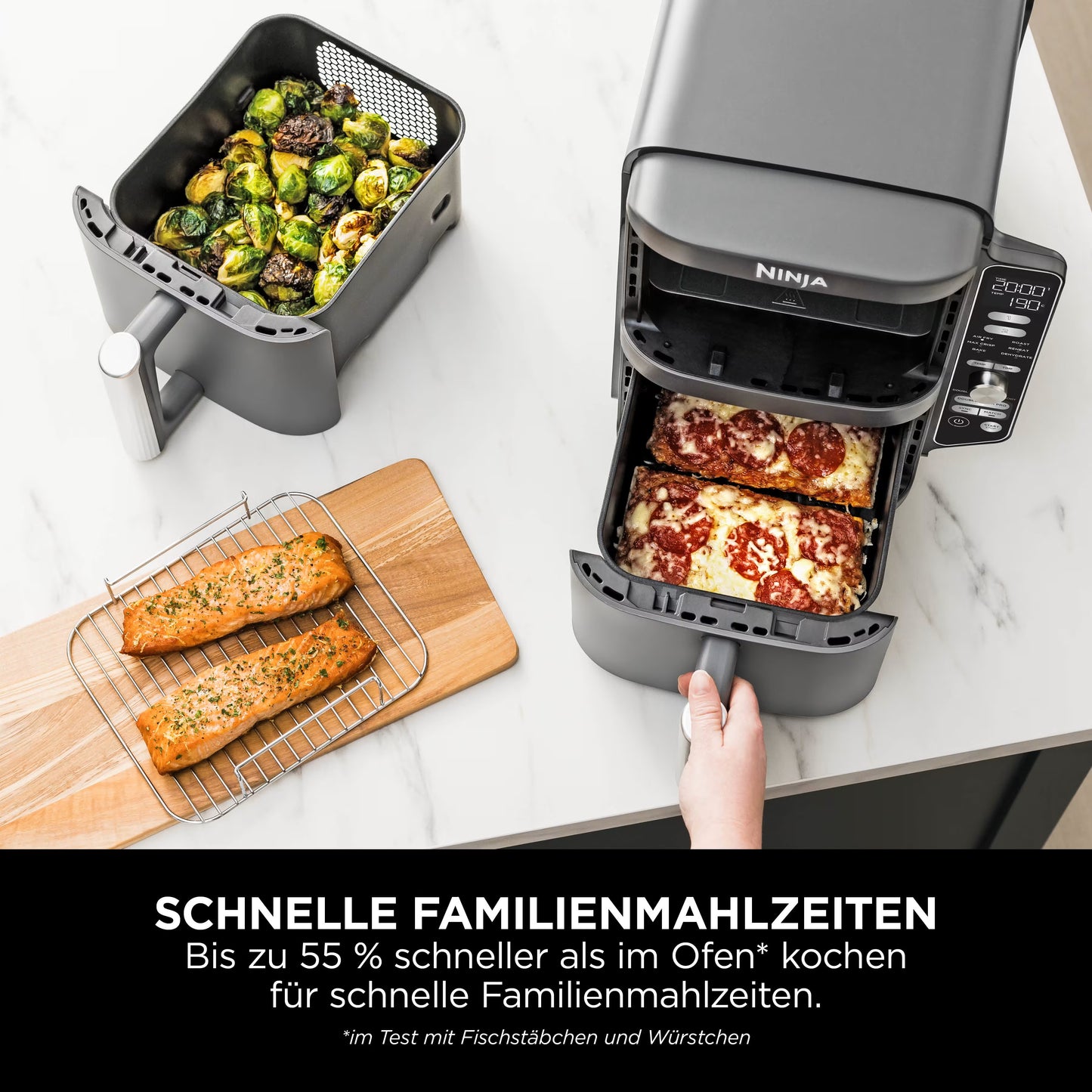 Ninja Double Stack XL 2-Ebenen Heißluftfritteuse 9,5 L