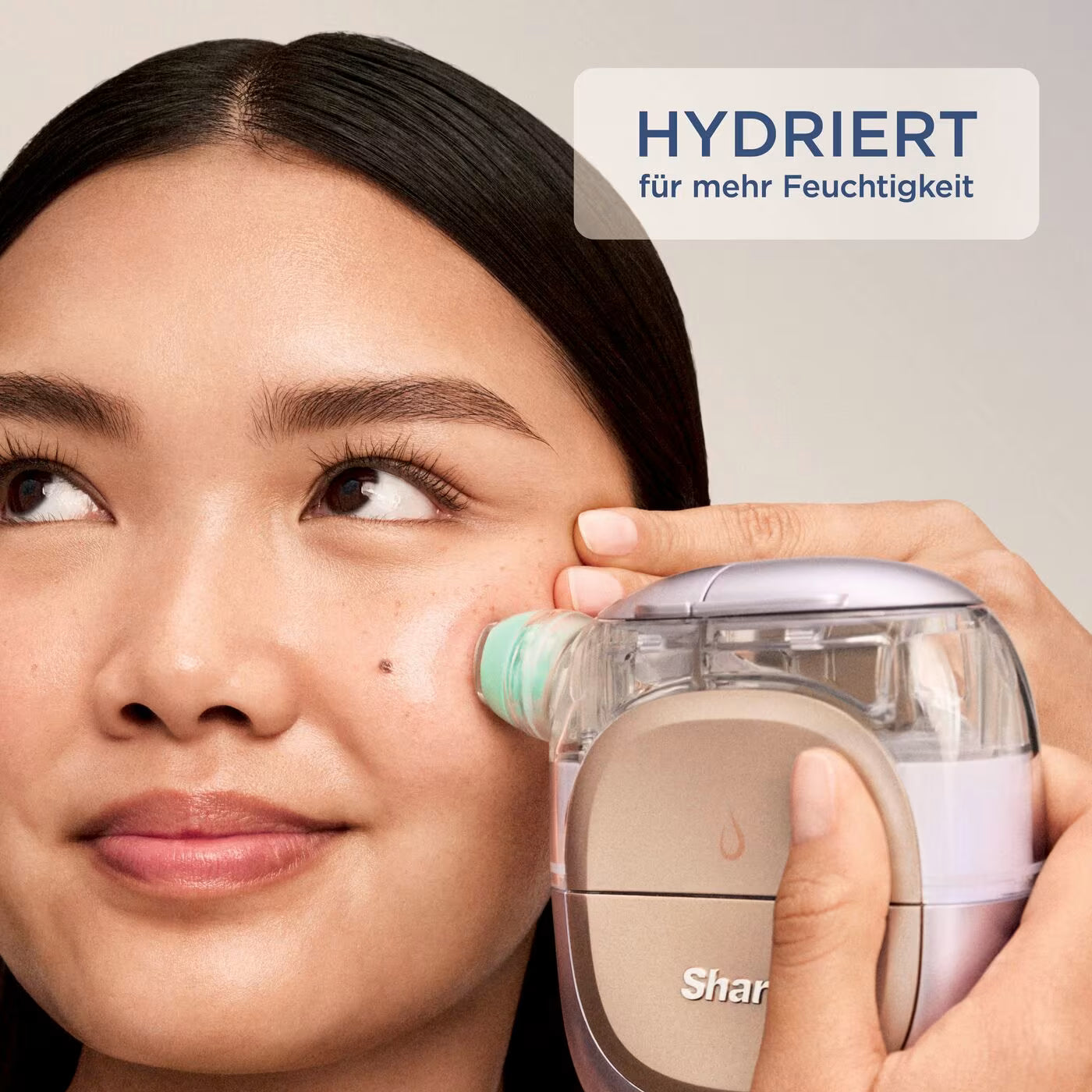 Shark FacialPro Glow + DePuffi Hydro-Powered Facial System für zu Hause – Schwarz
