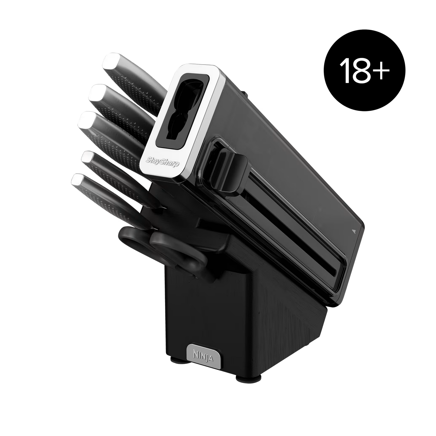 Ninja StaySharp Rostfreier Messerblock mit integriertem Schleifer 6-teiliges Set